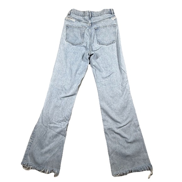 Zara High Rise Jeans Women's Size 4 Light Wash Distressed Destroyd - Picture 9 of 9